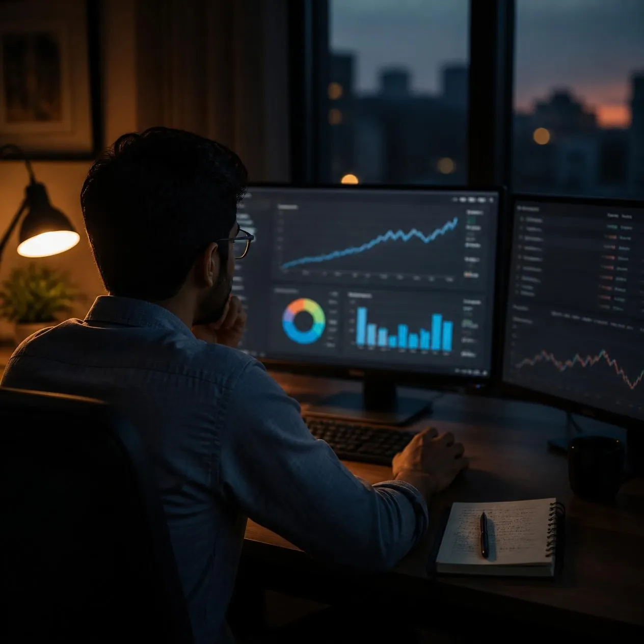 SEO specialist reviewing a search performance dashboard